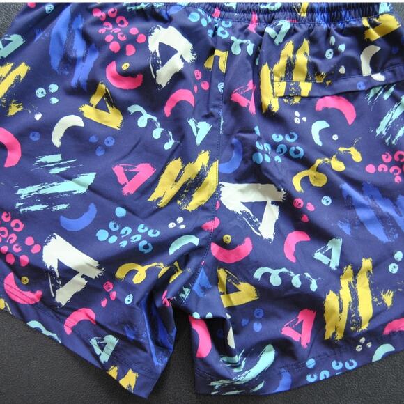 Maamgic Blue Pattern 2 in 1 Stretch Short Lined Gym Shorts - Picture 7 of 8